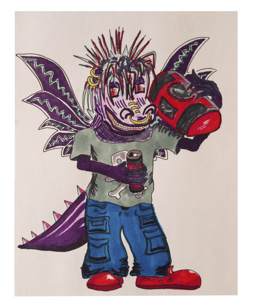 Hand-drawn characters Drako