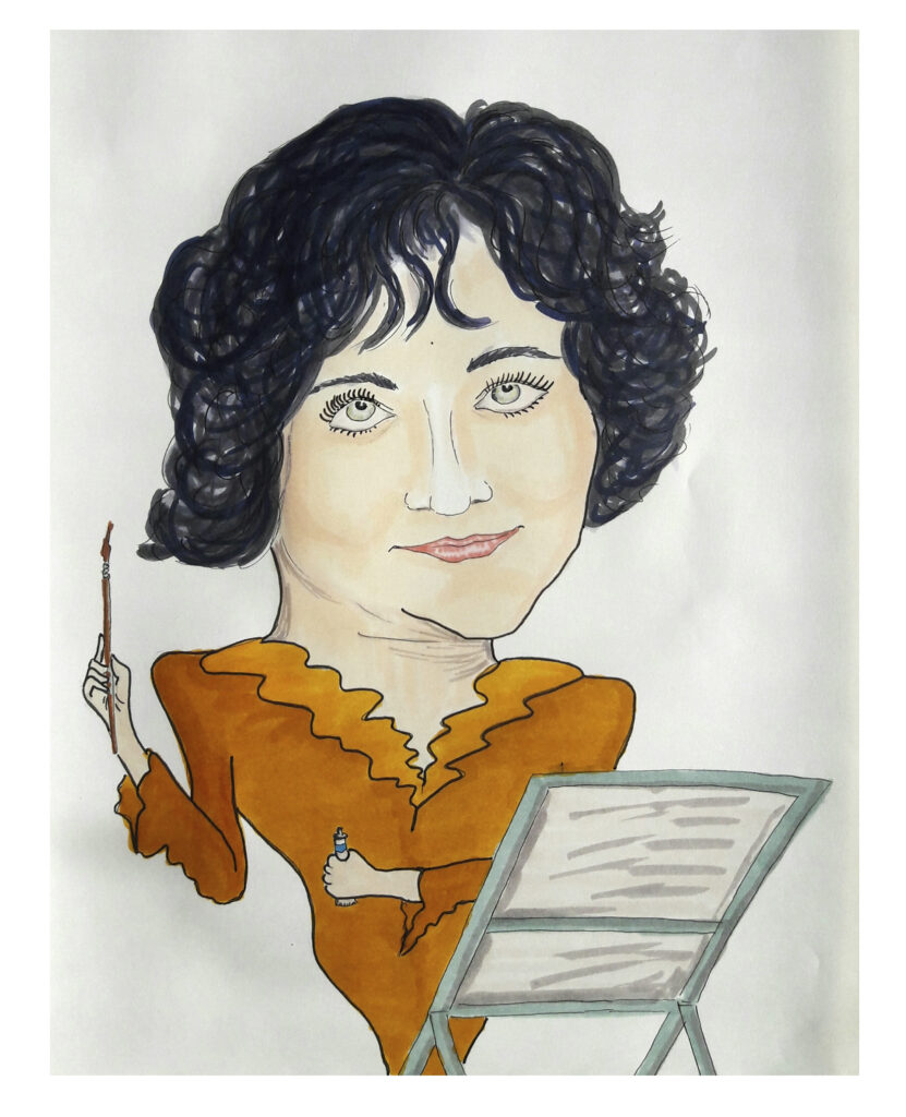 hand-drawn portrait Maria
