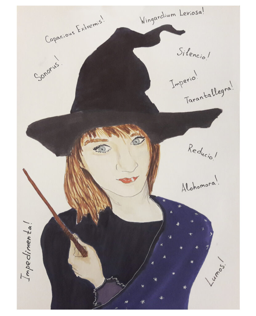 hand-drawn portrait Violet